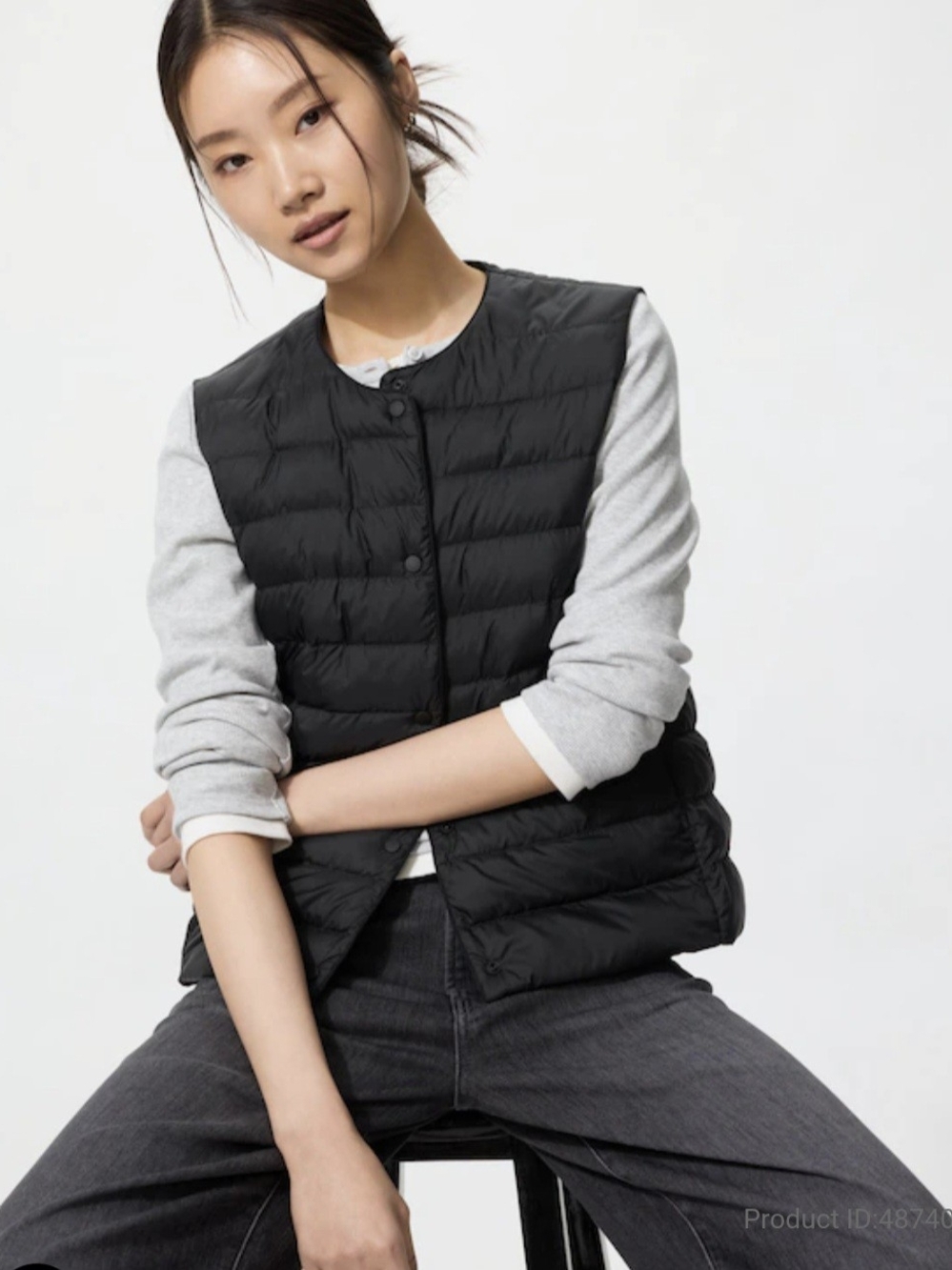 Uniqlo Pufftech Vest - Women's Lightweight Layering Vest, Black, Size Large
